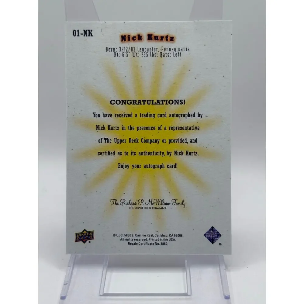 Upper Deck thank you
